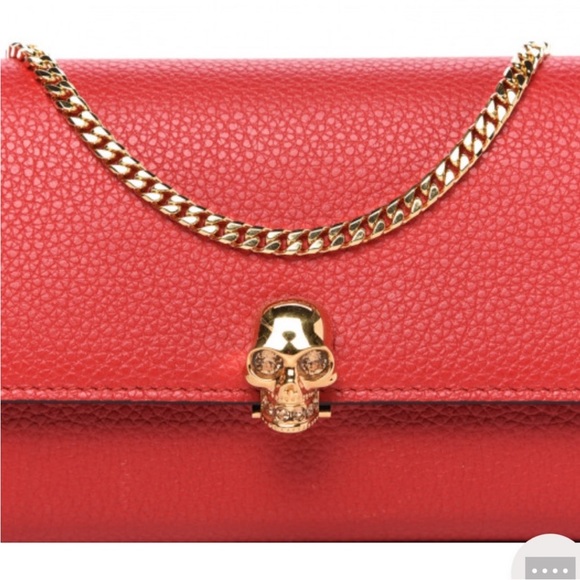 Alexander McQueen Red Wallet on Chain main image 3
